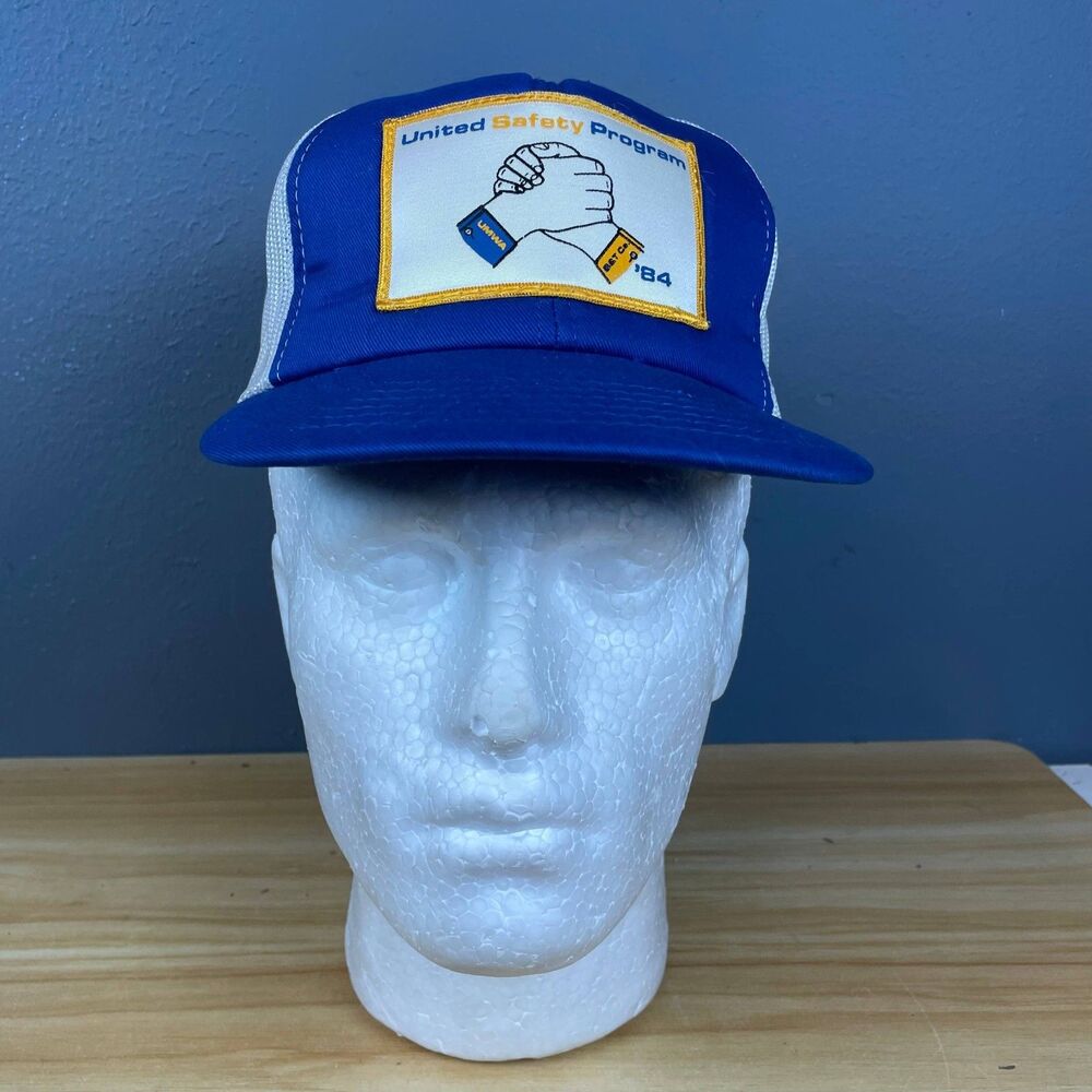 Cardinal United Safety Program Men's White & Blue Trucker Mesh Snapback Cap